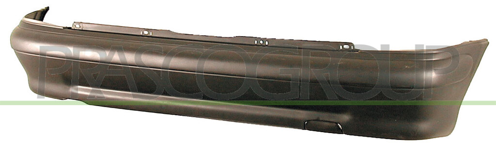 REAR BUMPER-BLACK-WITH TOW HOOK COVER MOD. > 08/98
