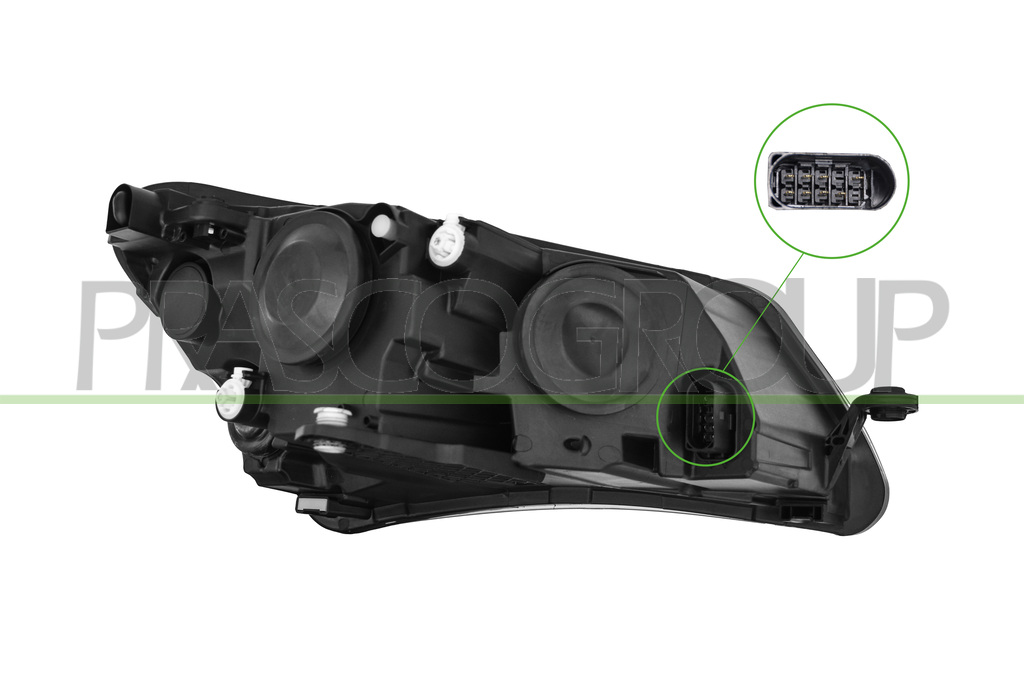 HEADLAMP LEFT H7+H7-ELECTRIC-WITH MOTOR-HELLA TYPE