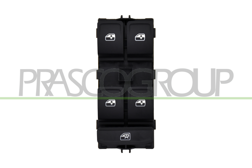 FRONT DOOR LEFT WINDOW REGULATOR PUSH-BOTTON PANEL-BLACK-4 SWITCHES-10 PINS