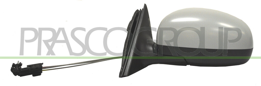 DOOR MIRROR LEFT-WITH CABLE-PRIMED-ASPHERICAL