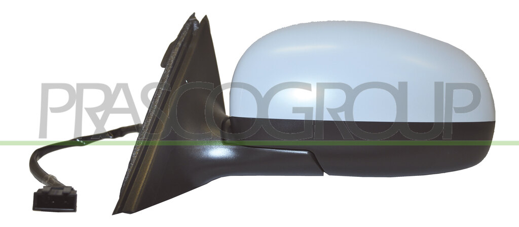 DOOR MIRROR LEFT-ELECTRIC-HEATED-PRIMED-ASPHERICAL-CHROME