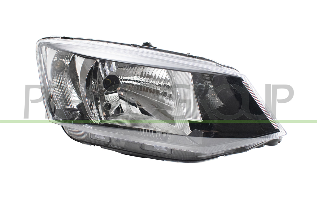 HEADLAMP RIGHT H4 ELECTRIC-WITH MOTOR-WITH DAY RUNNING LIGHT-BLACK