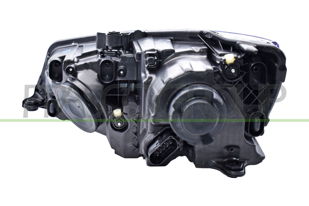 OPTICA DERECHA H7+H7 ELECTRICA-CON MOTOR-CON LUZ DIURNA-NEGRA-LED