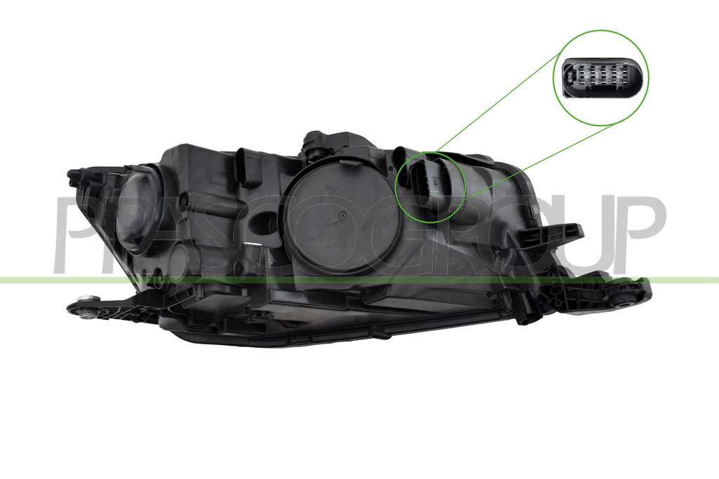 HEADLAMP LEFT H7+H7-ELECTRIC-WITH MOTOR-WITH LED DAY RUNNING LIGHT-A.L. TYPE
