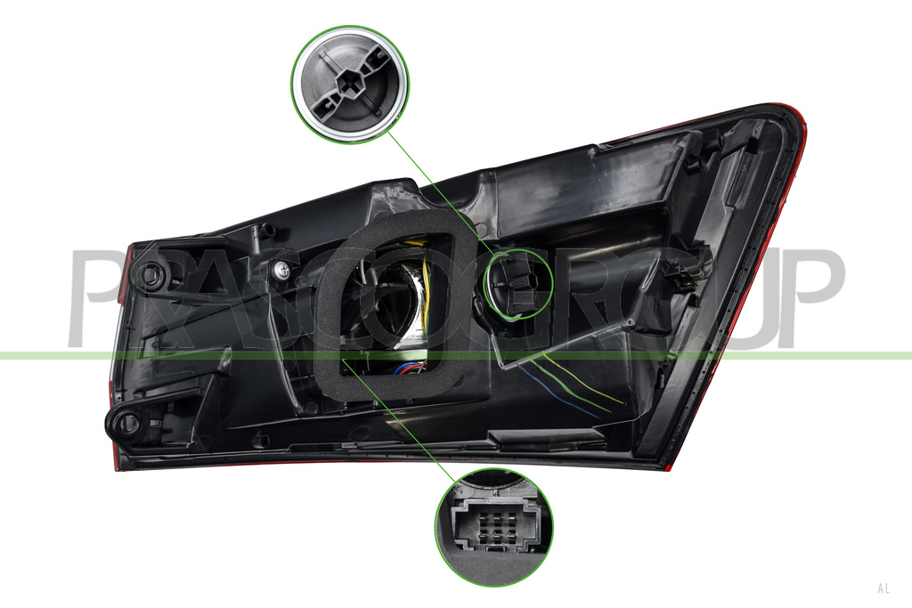 FANALE POSTERIORE SINISTRO-ESTERNO-CON PORTA-LAMPADA-LED MOD. STATION WAGON-VERSIONE VARROC