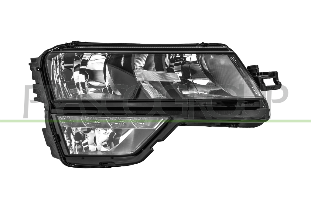 PROIETTORE DESTRO H7+H7-ELETTRICO-CON MOTORE-CON LUCE DIURNA-CON FENDINEBBIA-LED-VERSIONE VARROC 
