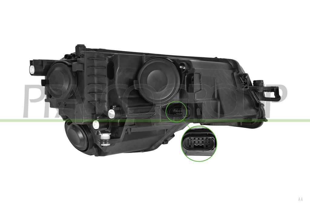 HEADLAMP LEFT H7+H7-ELECTRIC-WITH MOTOR-WITH DAY RUNNING LIGHT-WITH FOG LAMP-LED-VARROC TYPE 