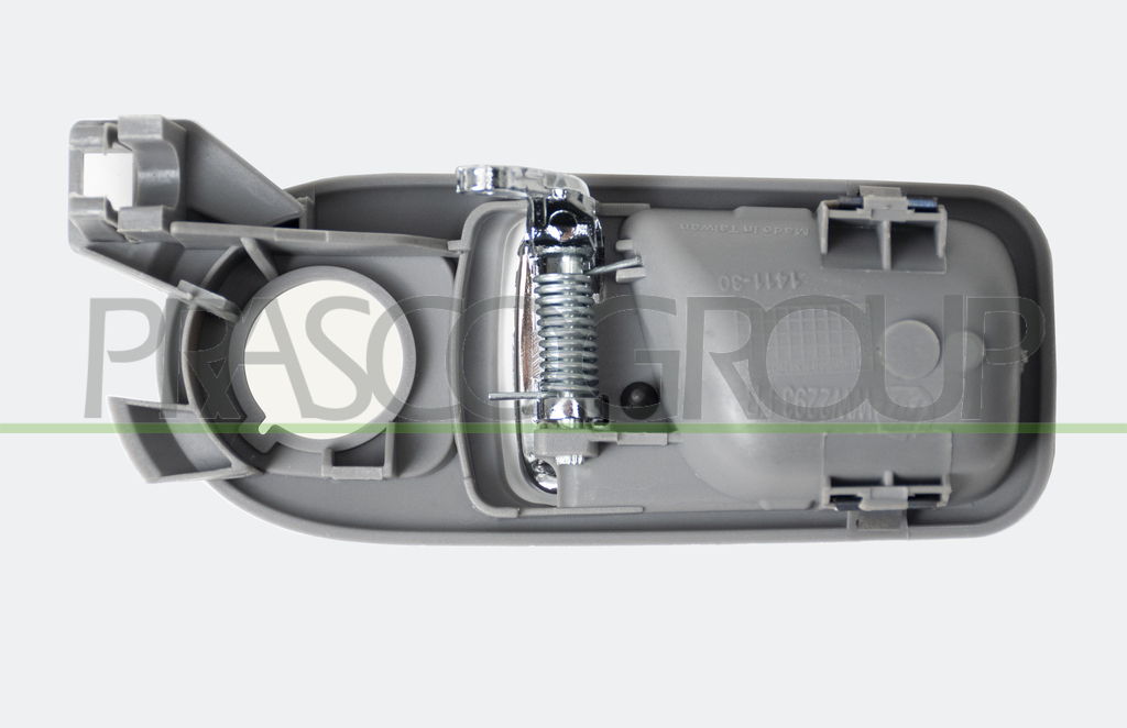 MANIGLIA ANTERIORE DESTRA-INTERNA-CON LEVA CROMATA-MOSTRINA-GRIGIA