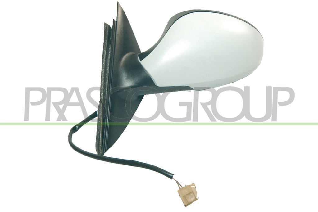 DOOR MIRROR LEFT-ELECTRIC-HEATED-PRIMED-ASPHERICAL-CHROME 12H5P