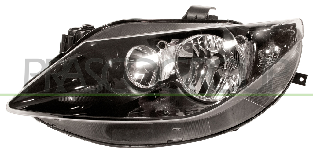 OPTICA IZQUIERDA H7+H7 ELECTRICA-SIN MOTOR-NEGRA