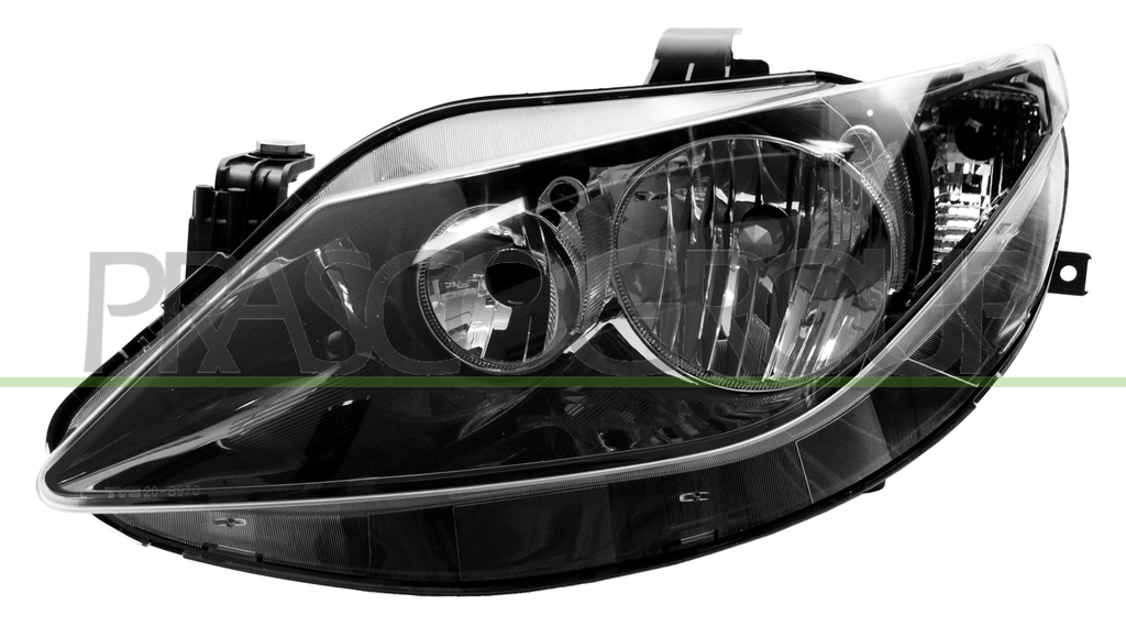 OPTICA IZQUIERDA H7+H7 ELECTRICA-CON MOTOR-NEGRA