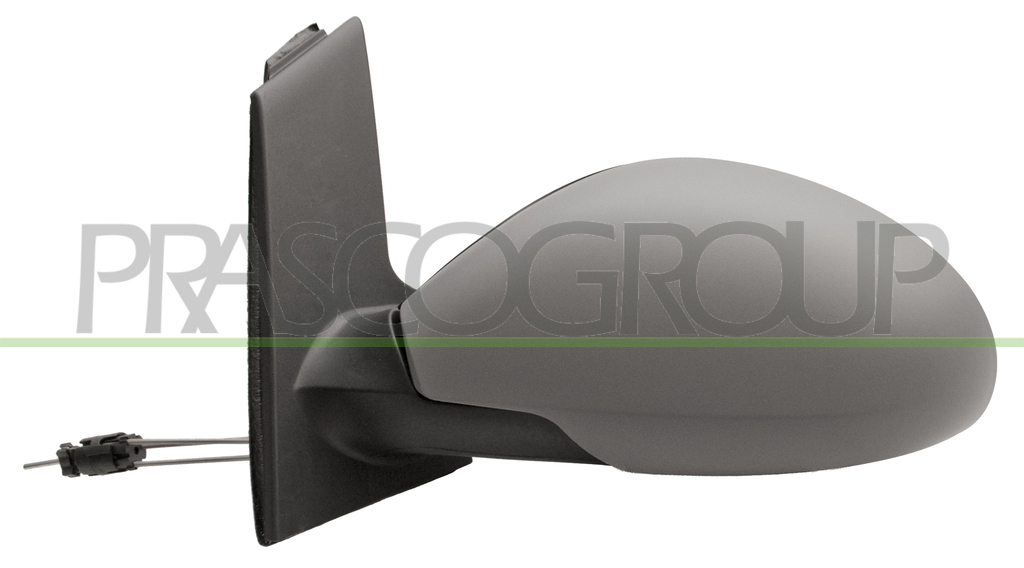 DOOR MIRROR LEFT-CABLE-PRIMED-ASPHERICAL