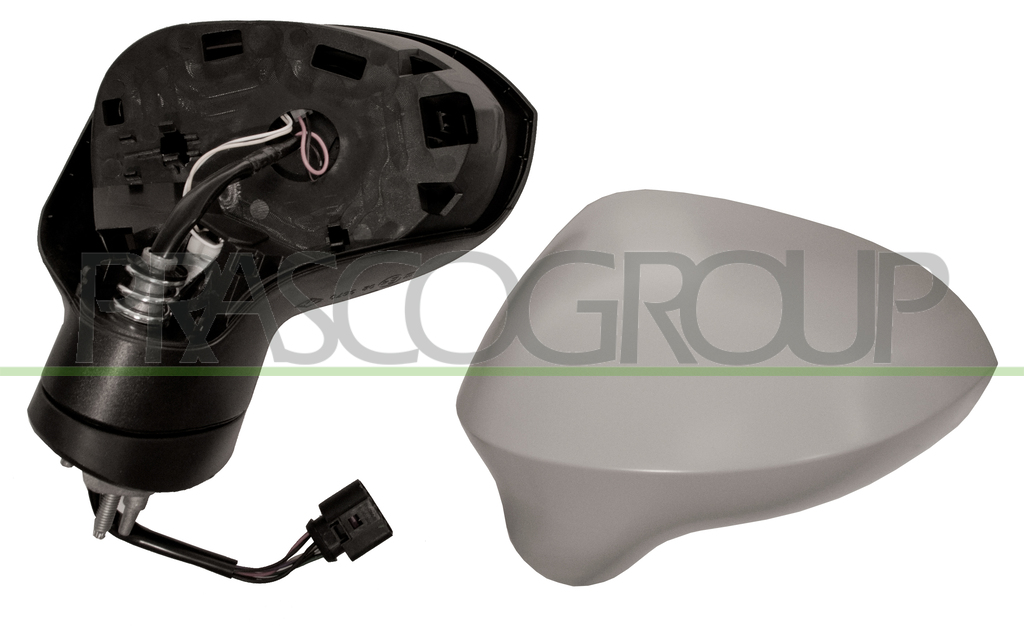 DOOR MIRROR LEFT ELECTRIC-HEATED-FOLDABLE-PRIMED