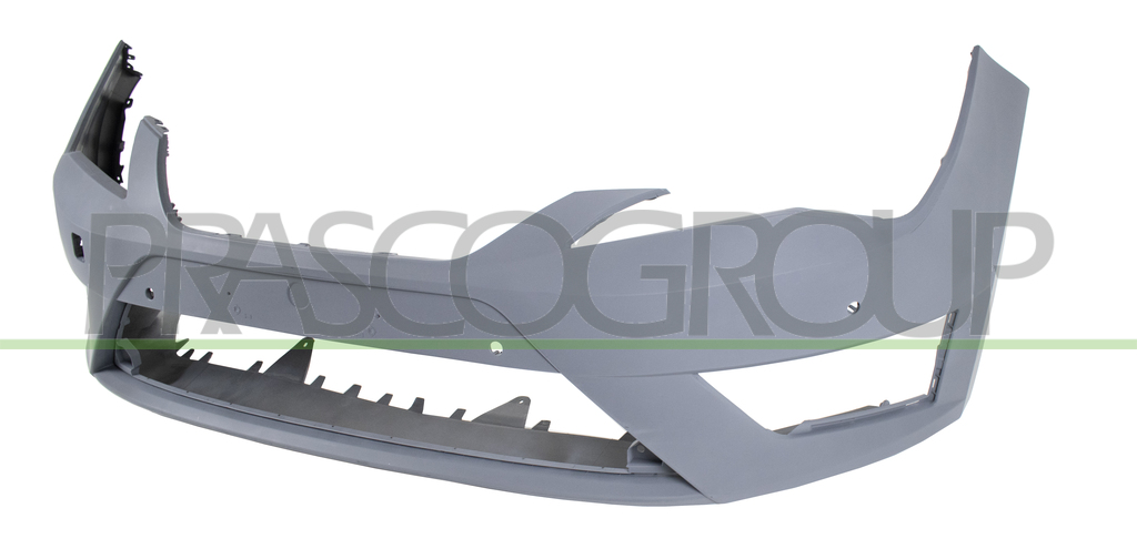 FRONT BUMPER-PRIMED-WITH PDC+SENSOR HOLDERS-WITH TOW HOOK COVER-WITH HEADLAMP WASHER CUTTING MARKS