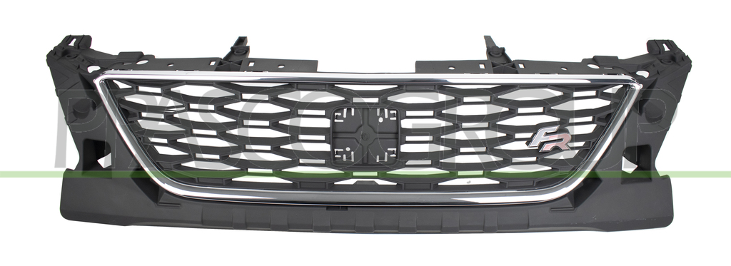 GRIGLIA RADIATORE-NERA-CON CORNICE CROMATA MOD. FR