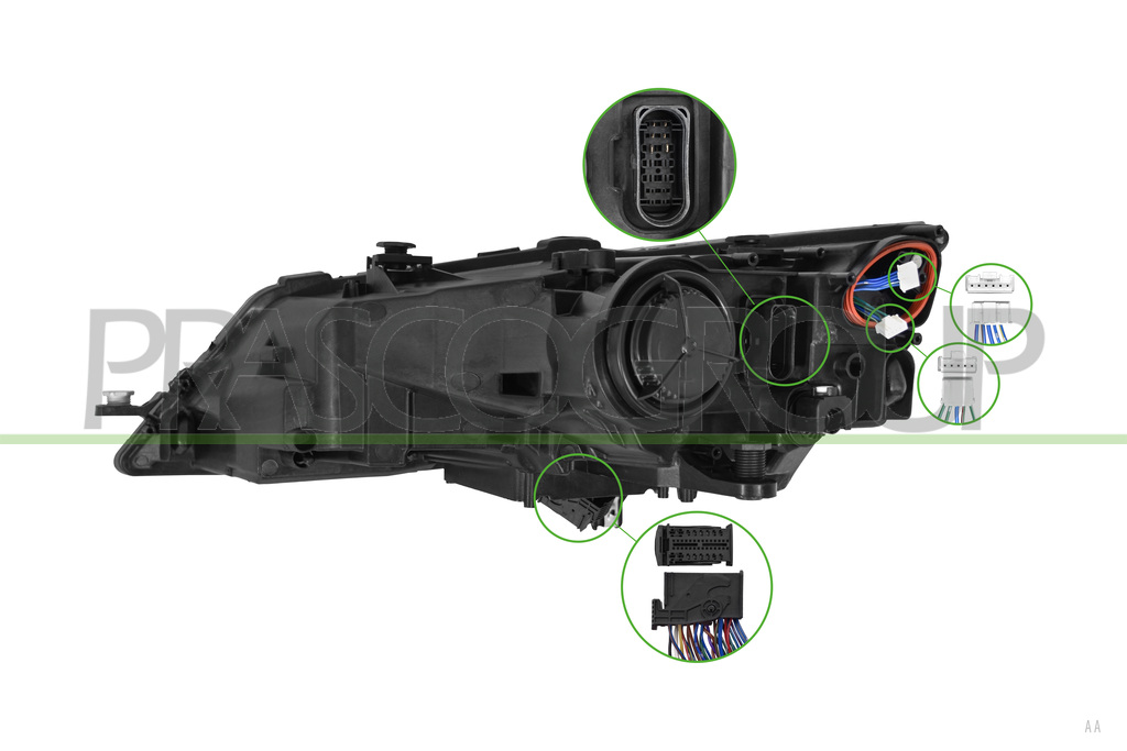 PROIETTORE DESTRO-ELETTRICO-CON MOTORE-SENZA CENTRALINA-FULL LED-VERSIONE VALEO