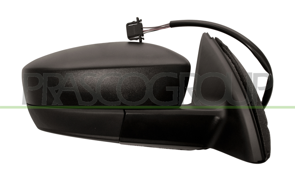 DOOR MIRROR RIGHT-ELECTRIC-BLACK-HEATED-CONVEX-CHROME