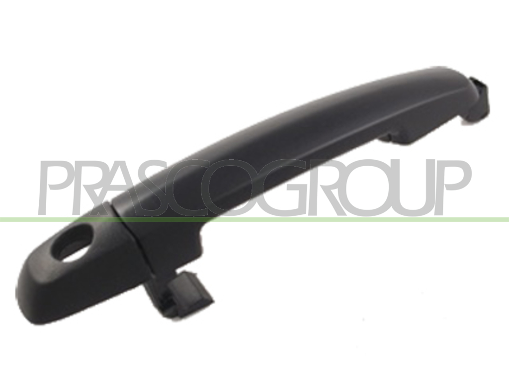 FRONT DOOR HANDLE LEFT-OUTER-BLACK-WITH KEY HOLE