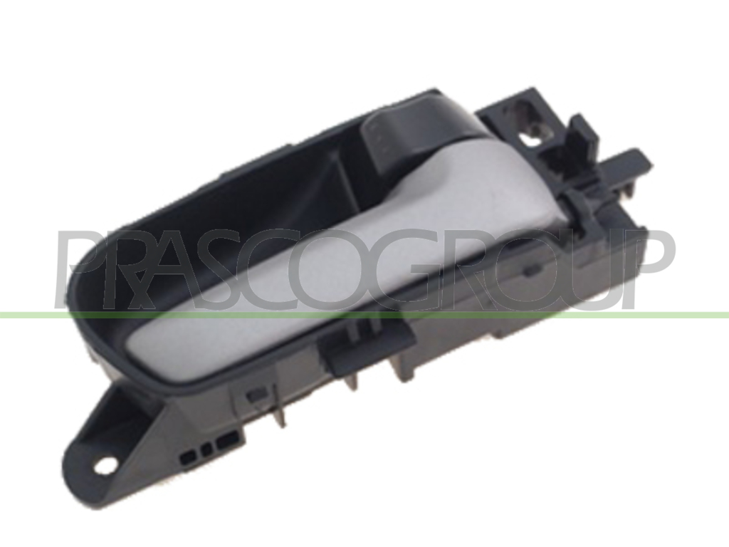 MANECILLA INTERIOR DELANTERA/TRASERA DERECHA-CON PALANCA PLATA-BOTON CIERRE NEGRO-ESCUDO NEGRO
