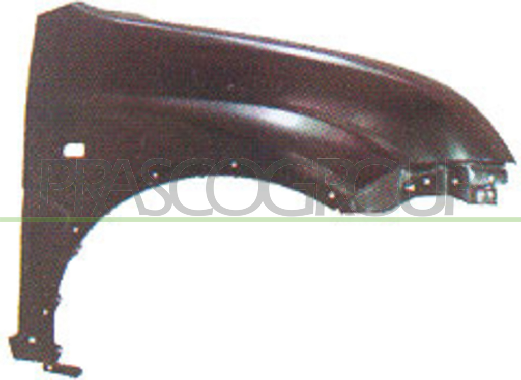 FRONT FENDER RIGHT-WITH SIDE REPEATER AND WING EXTENSION HOLES