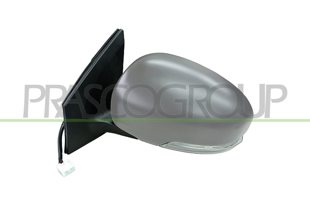 DOOR MIRROR LEFT-ELECTRIC-PRIMED-WITH LAMP