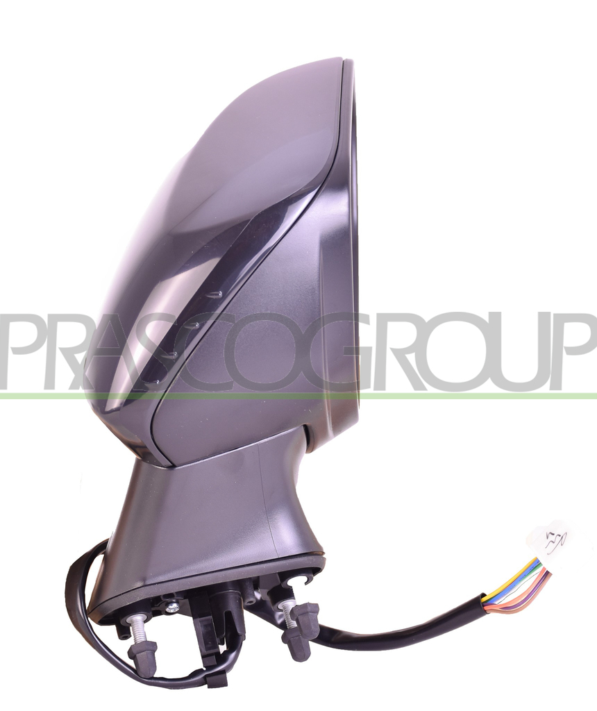 DOOR MIRROR RIGHT-ELECTRIC-BLACK-HEATED-FOLDABLE-CONVEX-CHROME