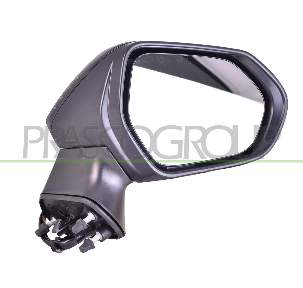 DOOR MIRROR RIGHT-ELECTRIC-BLACK-HEATED-FOLDABLE-CONVEX-CHROME