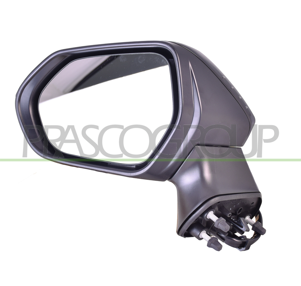 DOOR MIRROR LEFT-ELECTRIC-BLACK-HEATED-FOLDABLE-CONVEX-CHROME