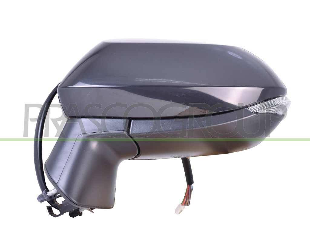 DOOR MIRROR LEFT-ELECTRIC-PRIMED-HEATED-FOLDABLE-WITH LAMP-WITH MEMORY-CONVEX-11 PINS