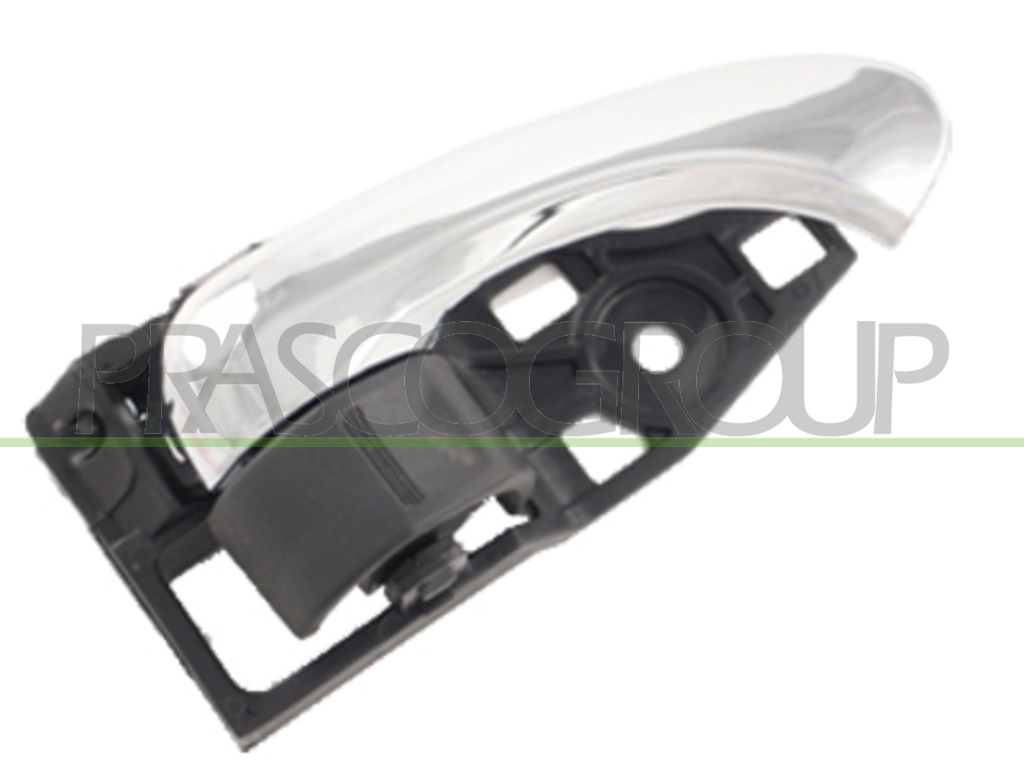 FRONT/REAR DOOR HANDLE RIGHT-INNER-WITH CHROME LEVER-BLACK CLOSE BUTTON-BLACK HOUSING