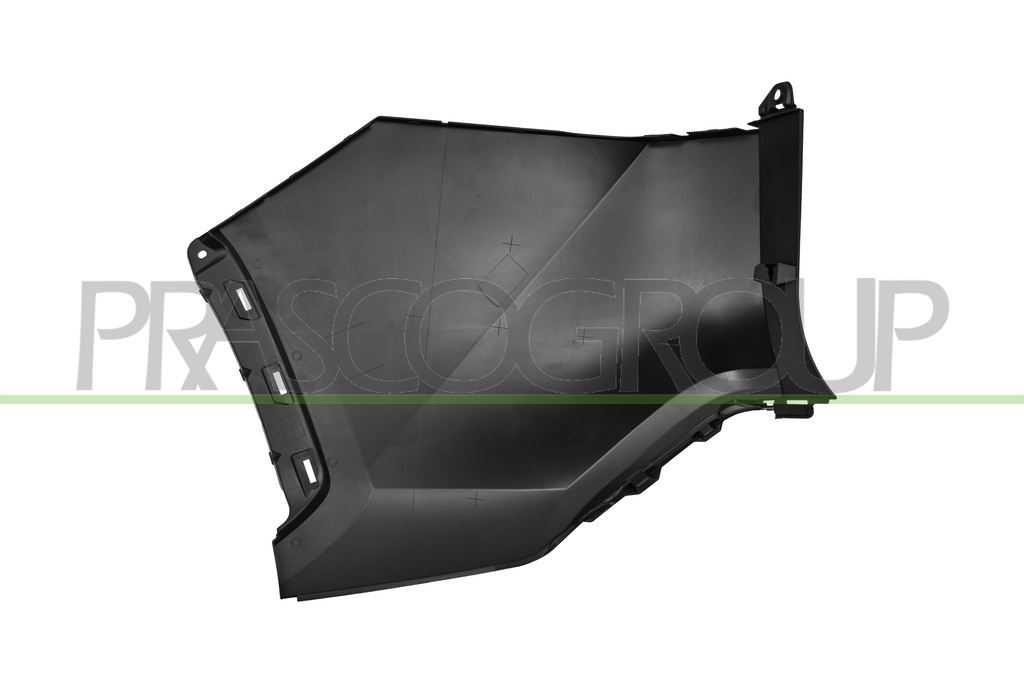 REAR BUMPER END CUP RIGHT-BLACK-SMOOTH-FINISH TO BE PRIMED