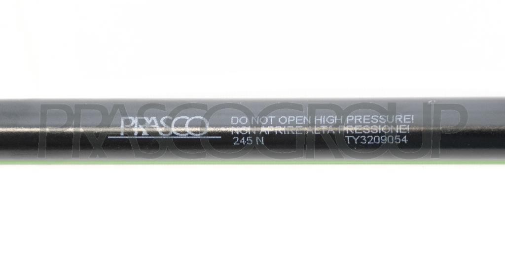 TAILGATE GAS SPRING LEFT - 245 N - L 502,5 mm - S 192,5 mm - Ø 18 mm - Ø 8 mm
