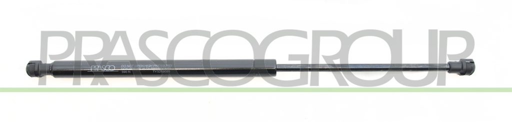 TAILGATE GAS SPRING RIGHT/LEFT - 390 N - L 430 mm - S 170 mm - Ø 18 mm - Ø 8 mm