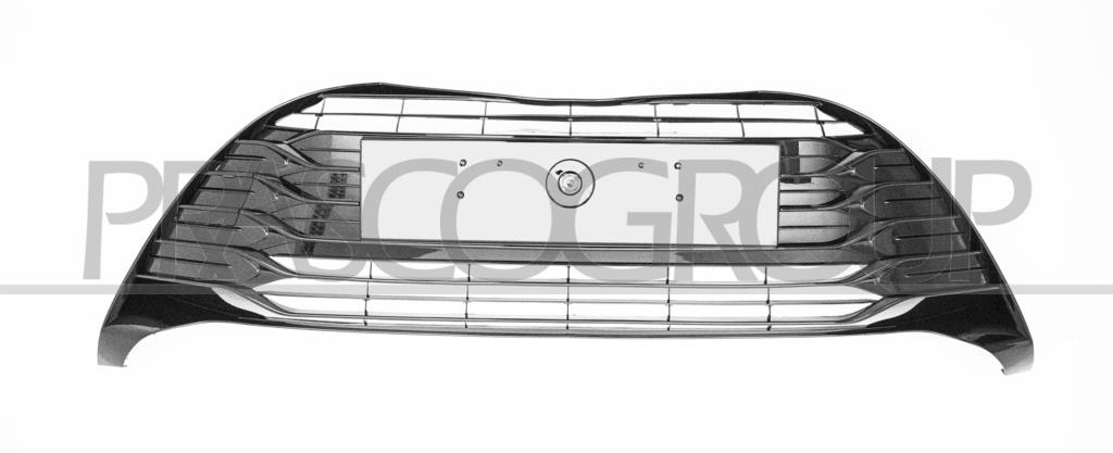 FRONT BUMPER GRILLE-CENTRE-BLACK-GLOSSY-WITH TOW HOOK COVER
