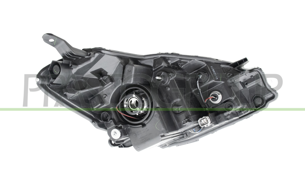 HEADLAMP LEFT HIR2-ELECTRIC-WITHOUT MOTOR-WITH CORNER PROJECTOR-BLACK