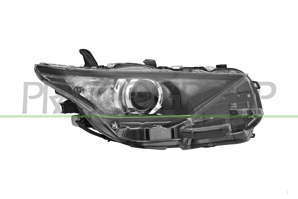 HEADLAMP RIGHT HIR-2 ELECTRIC-WITH MOTOR-WITH DAY RUNNING LIGHT-LED-BLACK