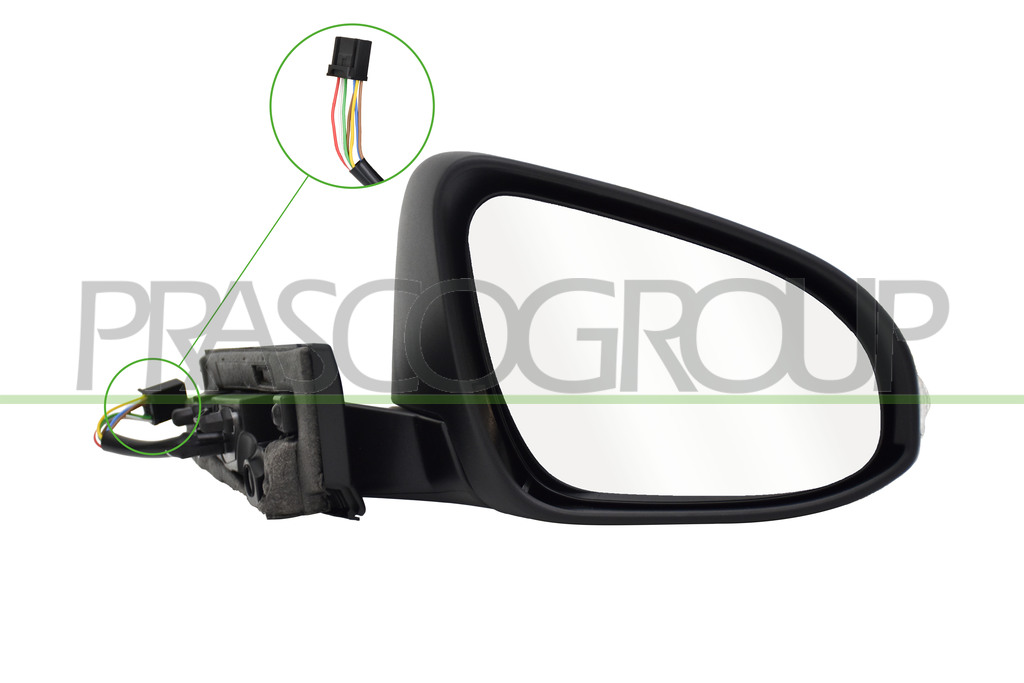 RETROVISORE DESTRO-ELETTRICO-CON PRIMER-TERMICO-CON FANALE-CONVESSO-7 PINS