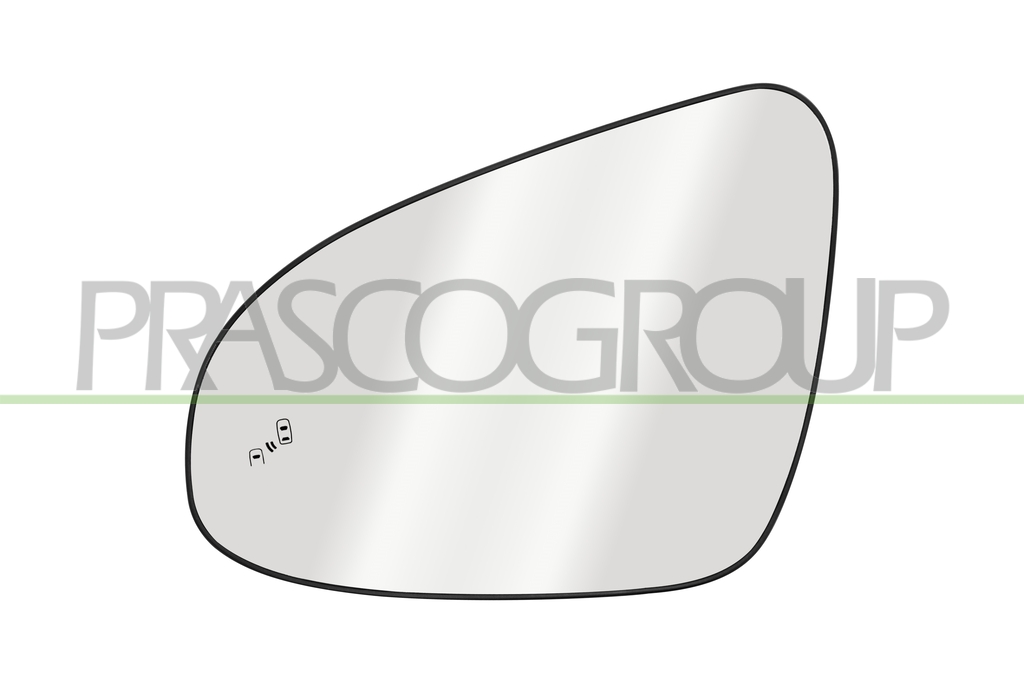 VERRE DE RETROVISEUR GAUCHE-CHAUFFANT-BLIS-CONVEX
