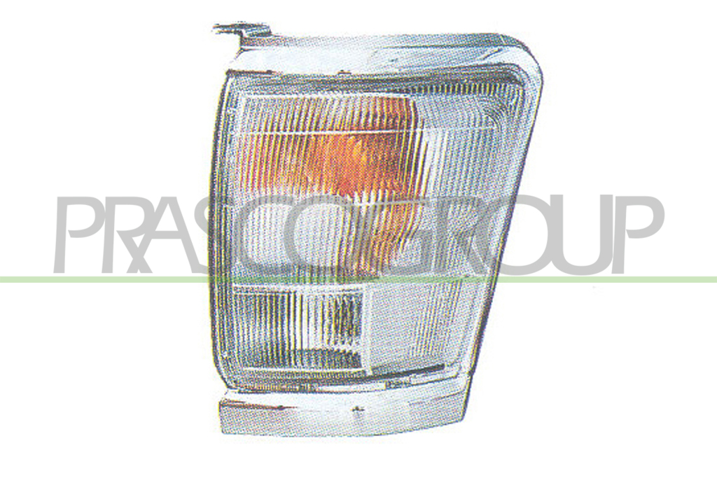 FRONT INDICATOR LEFT-CLEAR-WITH BULB HOLDER-WITH CHROME RIM