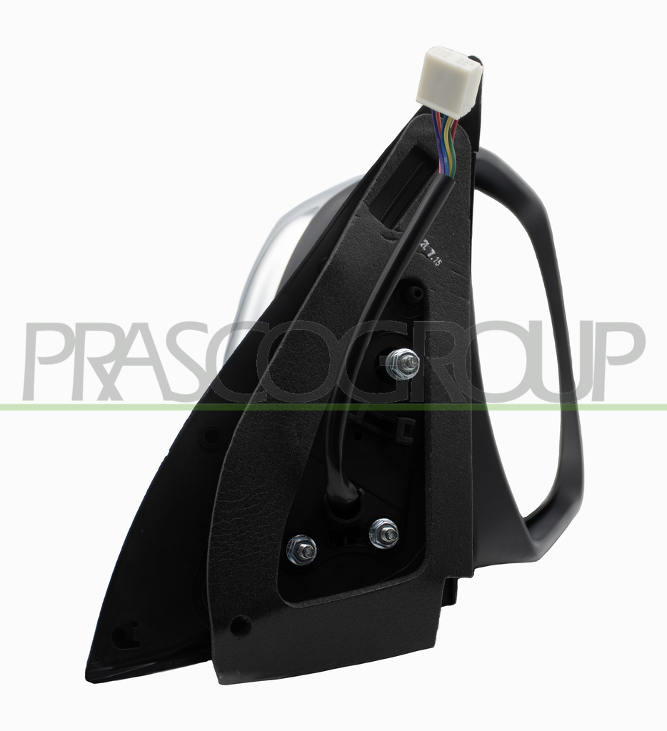 ESPEJO DERECHO ELECTRICO-NEGRO-ABATIBLE-CON PILOTO-CONVEXO/CROMADO-CON CARCASA CROMADA