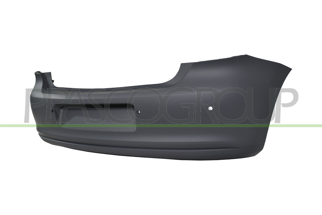 REAR BUMPER-PRIMED-WITH PDC HOLES+SENSOR HOLDERS-WITH SINGLE EXHAUST BIG ON LEFT SIDE