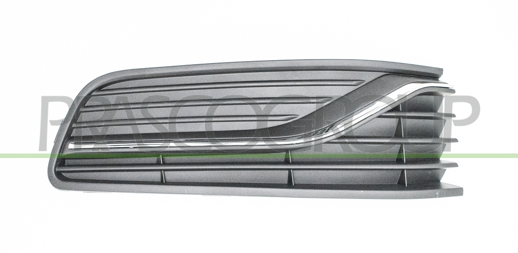 BUMPER GRILLE RIGHT-BLACK-TEXTURED FINISH-WITHOUT FOG LAMP HOLES-WITH CHROME MOLDING