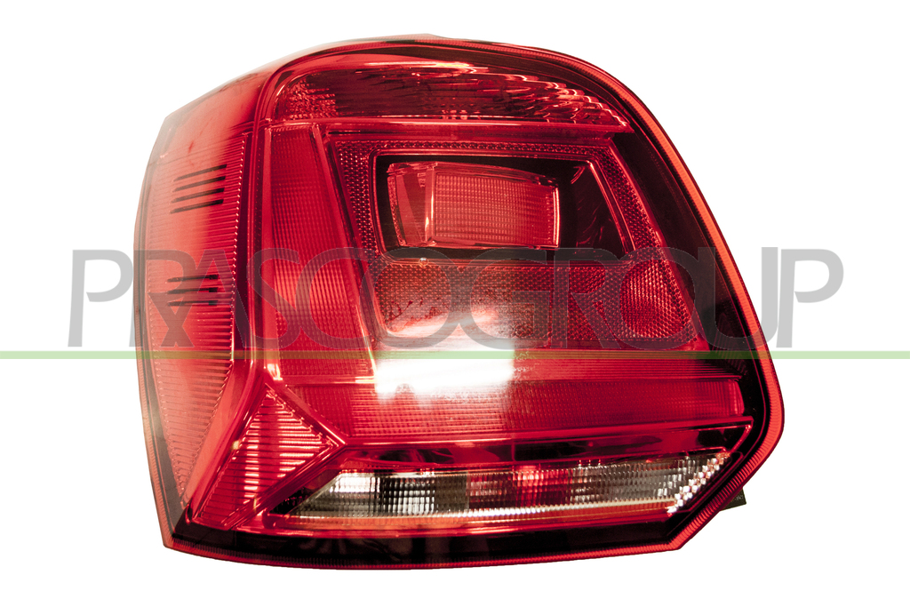 TAIL LAMP LEFT-WITHOUT BULB HOLDER-RED/CLEAR-WITH REAR FOG LAMP