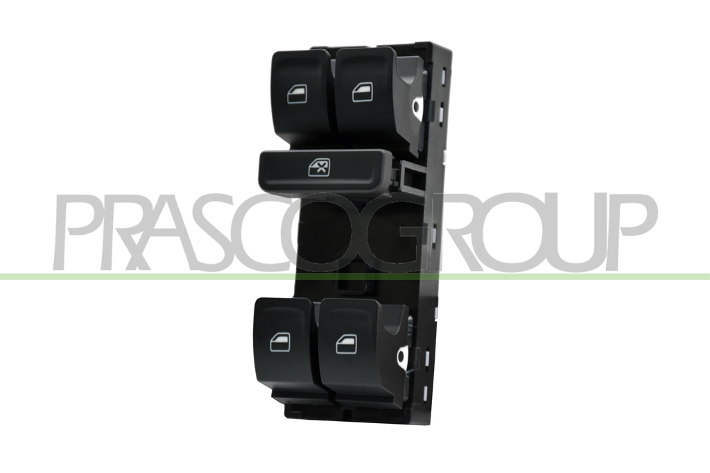 FRONT DOOR LEFT WINDOW REGULATOR PUSH-BOTTON PANEL-BLACK-4 SWITCHES-10 PINS