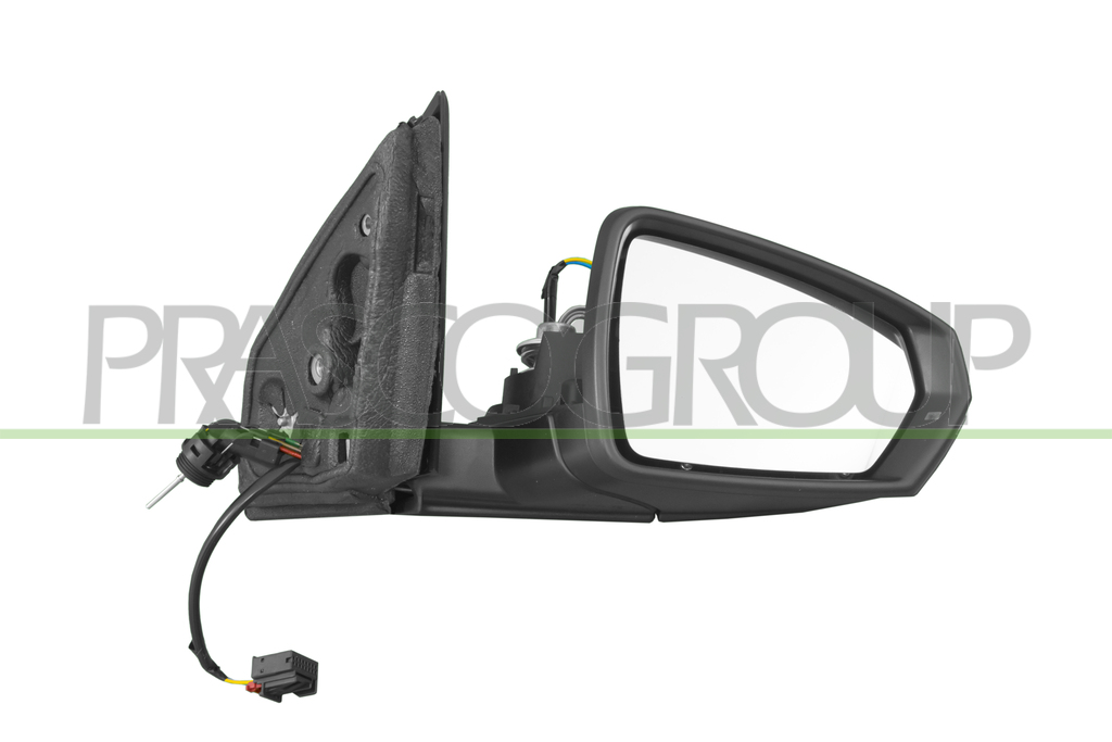 DOOR MIRROR RIGHT-CABLE-PRIMED-WITH LAMP-CONVEX-2 PINS