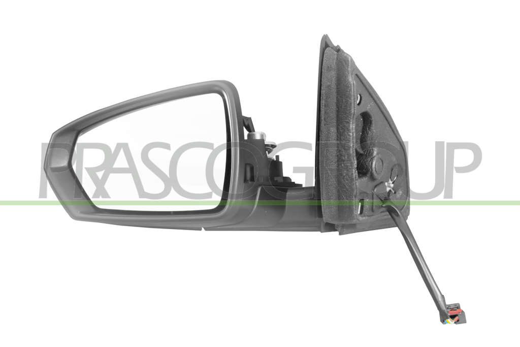 DOOR MIRROR LEFT-ELECTRIC-PRIMED-HEATED-WITH LAMP-ASPHERICAL-6 PINS