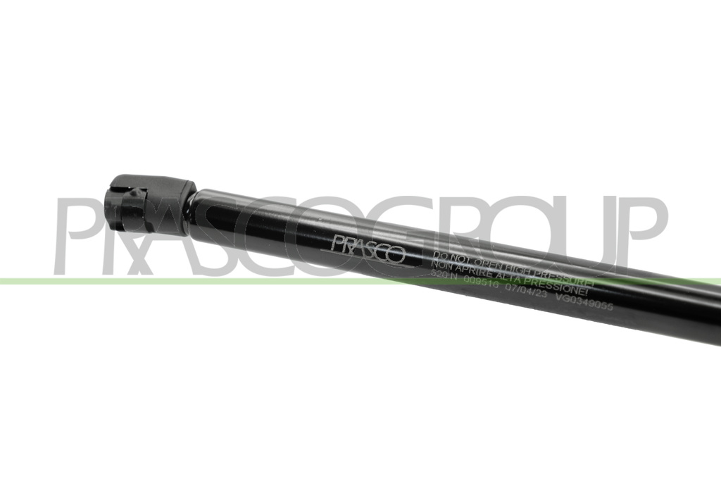 TAILGATE GAS SPRING RIGHT/LEFT - 520 N - L 500 mm - S 215 mm - Ø 18 mm - Ø 8 mm