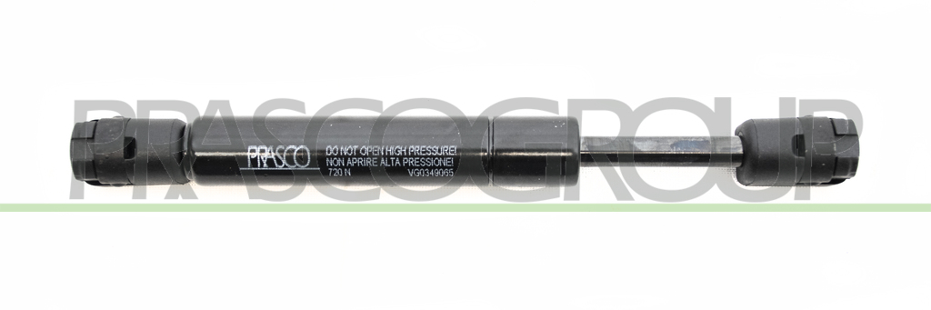 GASDRUCKFEDER HECKKLAPPE RECHTS - 720 N - L 175 mm - H 40 mm - Ø 18 mm - Ø 8 mm MOD. CABRIO