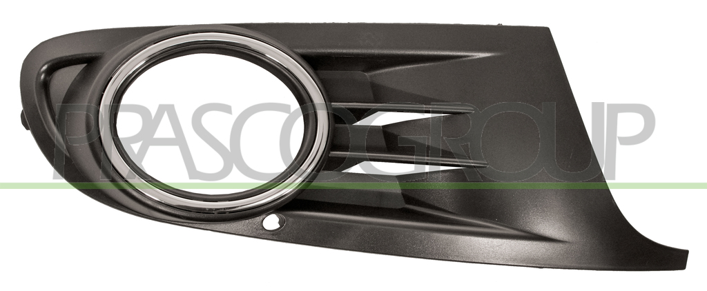 BUMPER GRILLE RIGHT-BLACK-WITH FOG LAMP HOLE-WITH CHROME FRAME