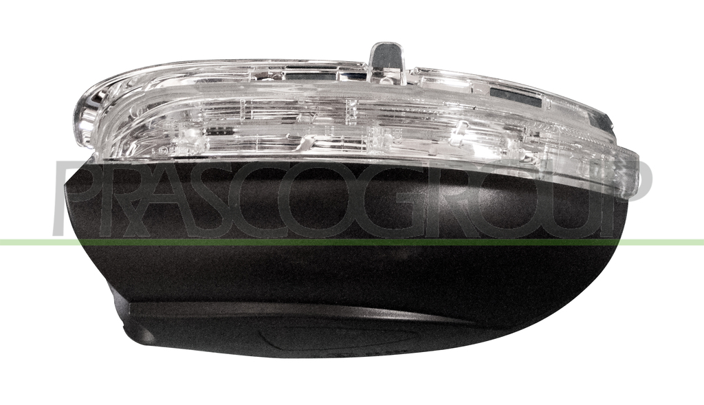 DOOR MIRROR COVER LEFT-LOWER-BLACK-WITH LAMP